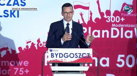 Premier Morawiecki na konwencji PiS w Bydgoszczy mówił m.in. o zmniejszaniu nierówności
