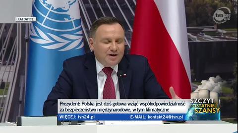 Prezydent Duda o zapasach węgla w Polsce