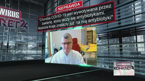 Choroba COVID-19 jest wywoływana przez bakterię, którą leczy się antybiotykami? Odpowiada doktor Grzesiowski