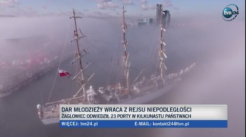 Dar Młodzieży wrócił z Rejsu Niepodległości