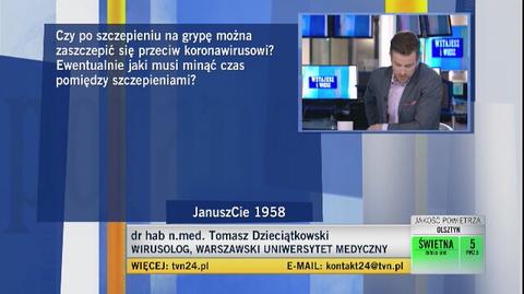 Dr Dzieciątkowski: nie będzie to szczepionka, po której odporność poszczepienna będzie trwała dożywotnio