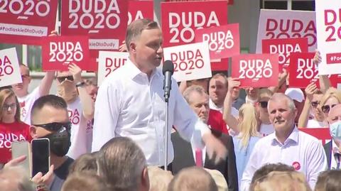 Duda: Jeden z moich konkurentów głosował przeciwko ustawie obniżającej wiek emerytalny, kiedy był posłem. Mówię o Trzaskowskim