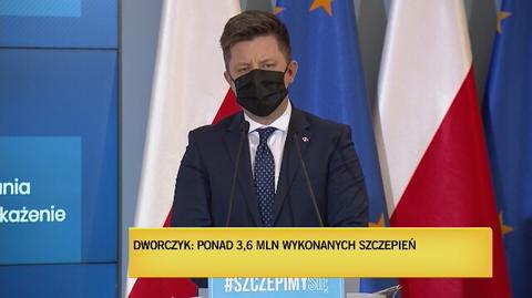 Dworczyk: chcemy wydłużyć czas między pierwszą, a drugą dawką szczepionki