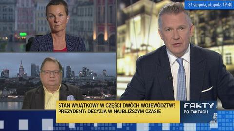 Informacje o stanach wyjątkowych na Litwie i Łotwie oraz manewrach Zapad-21 na antenie TVN24  