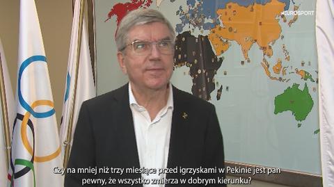 Jak przygotowania do zimowych igrzysk w Pekinie? Thomas Bach odpowiada