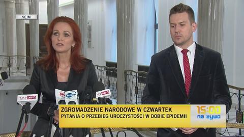 Kaczmarska: kwestia noszenia maseczki podczas Zgromadzenia Narodowego jest decyzją prezydenta