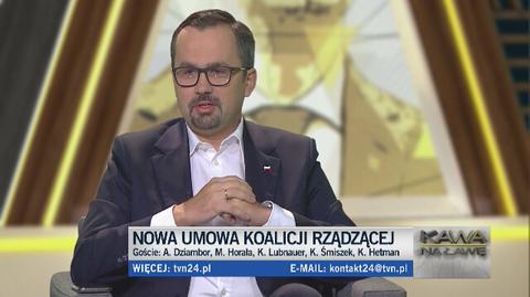 Marcin Horała w "Kawie na ławie" przekonywał, że w Polsce radzimy sobie z pandemią lepiej niż inne państwa