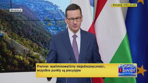 Mateusz Morawiecki o konkluzjach szczytu