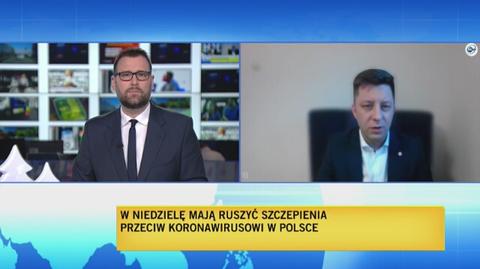 Minister Michał Dworczyk o pierwszej partii szczepionek do Polski 