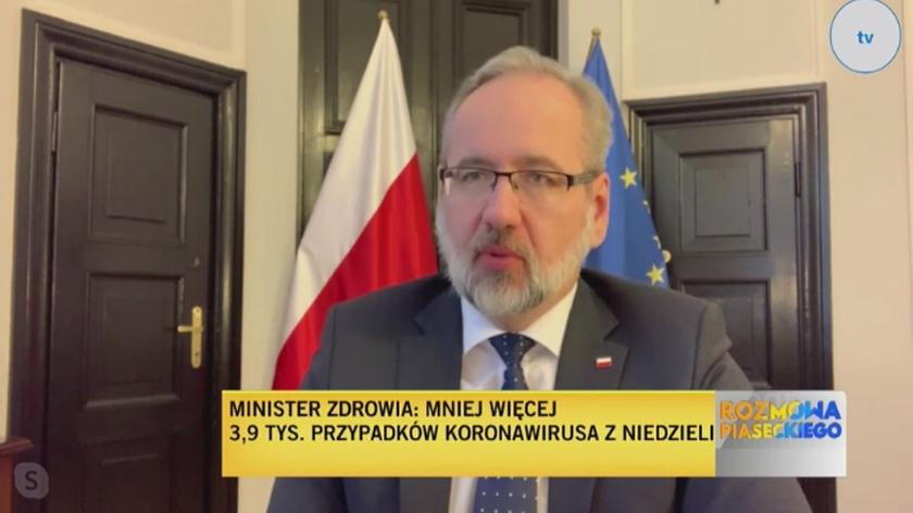Minister zdrowia Adam Niedzielski: Do tej pory były dopuszczone zamienniki maseczek. Chcemy to cofnąć, żeby zamiennika nie było 