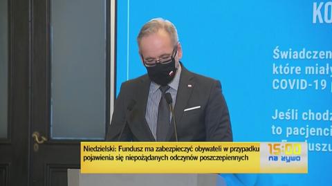 Minister zdrowia Adam Niedzielski zapowiada Fundusz Kompensacyjny - 12 stycznia 2021 roku 