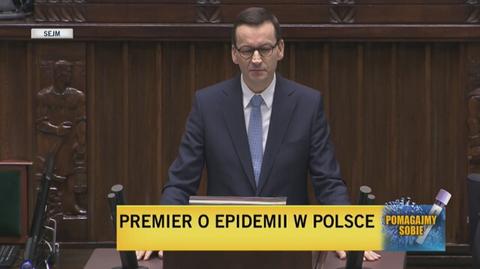 Morawiecki: spodziewamy się, że szczyt zachorowań jest przed nami - w maju, czerwcu