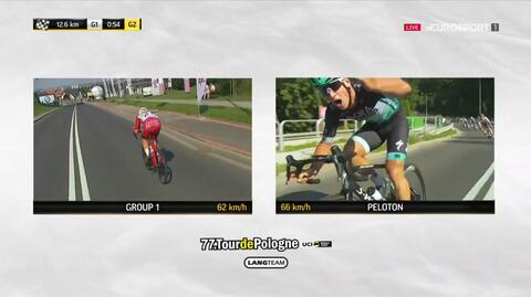 Niebezpieczna sytuacja na trasie 3. etapu Tour de Pologne. Ackermann zrugał motocyklistę