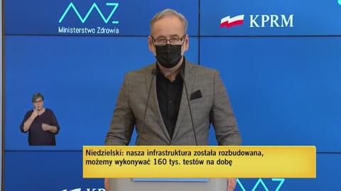 Niedzielski: wszyscy, którzy przyjeżdżali z Wielkiej Brytanii przed świętami mieli możliwość wykonać badania