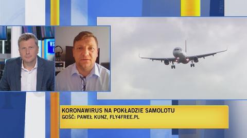 Paweł Kunz o obostrzeniach na lotniskach i w samolotach