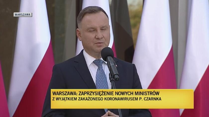 Prezydent Andrzej Duda ocenia zmiany w rządzie 