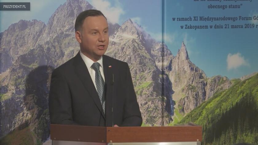 Prezydent Andrzej Duda w Zakopanem mówił, że polskie rodziny coraz częściej podróżują