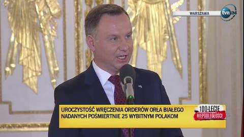 Prezydent odznaczył 11.11 2019 roku pośmiertnie Orderem Orła Białego 25 wybitnych Polaków