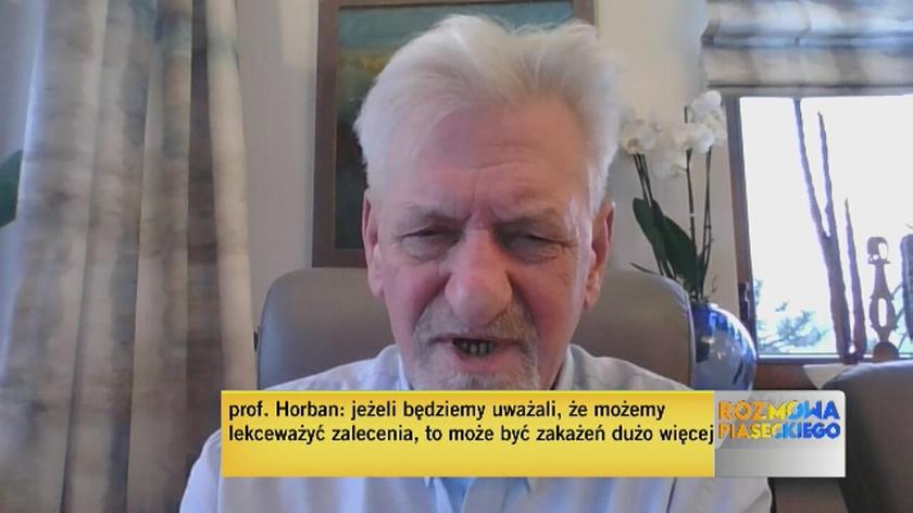 Prof. Andrzej Horban o produkcji maseczek przez polskie firmy
