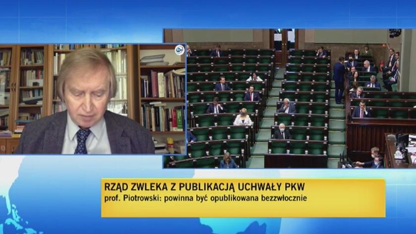 Prof. Ryszard Piotrowski o braku publikacji uchwały PKW