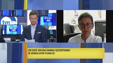 Prof. Zajkowska: "Dopiero druga dawka daje nam tę ochronę, której oczekujemy"