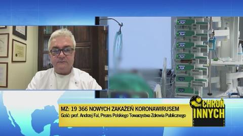 Profesor Fal: 500 zgonów dziennie to znaczy, że na milion Polaków codziennie umiera 13