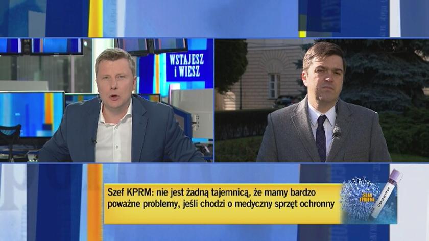 Rzecznik Ministerstwa Zdrowia Wojciech Andrusiewicz w programie "Wstajesz i wiesz" TVN24