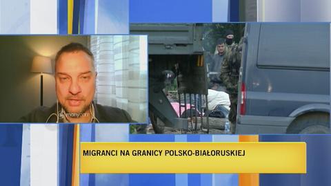 Samsel: Sytuacja jest trochę absurdalna. Grupie migrantów zrobiono prymitywny biwak