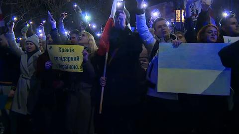 Solidarni z Ukrainą. Manifestacje poparcia dla Ukraińców w wielu miastach Polski
