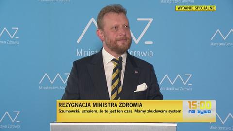 Szumowski o przyczynach rezygnacji z funkcji ministra zdrowia