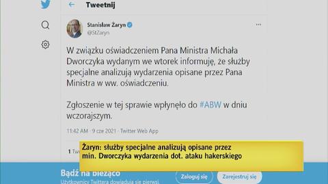 Żaryn: służby specjalne zbadają atak hakerski na pocztę Michała Dworczyka