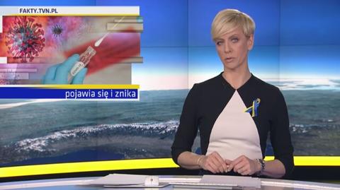 Zmiana zasad testowania i ich wpływ na liczbę wykonywanych testów (materiał "Faktów" TVN)